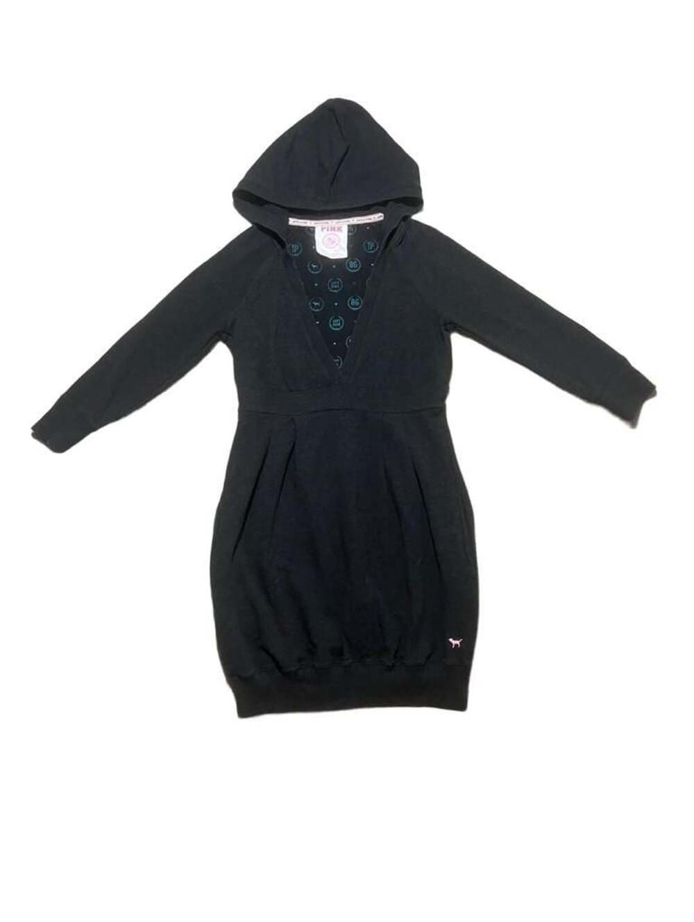 Victoria's Secret PINK Hoodie Dress Size M Black
